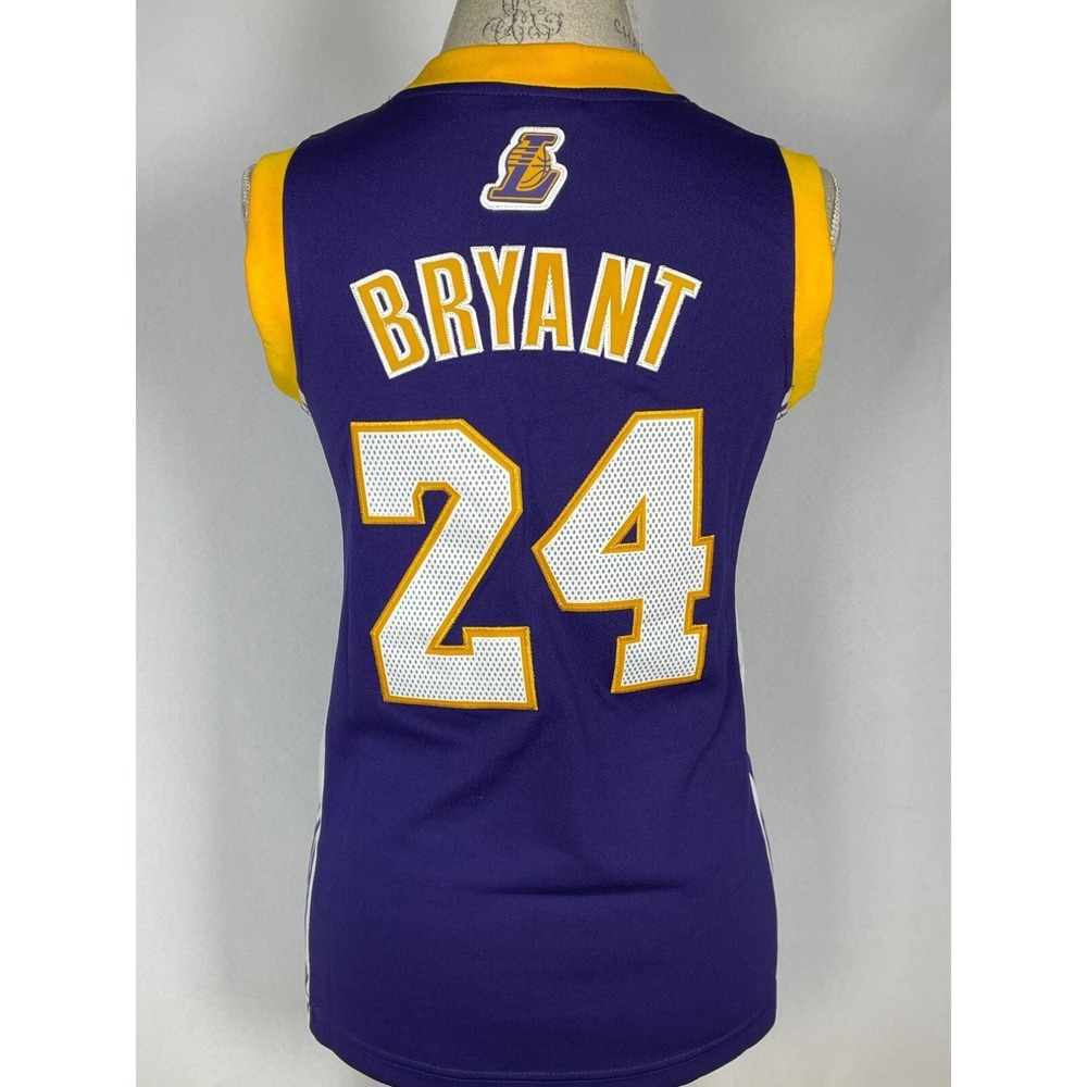 Kobe Bryant #24 Los Angeles Lakers Adidas NBA 4Her Purple Jersey Women's MEDIUM